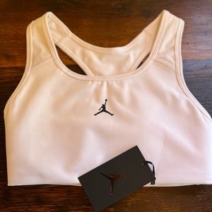 Jordan white sports bra size small